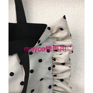 mayco様専用 ♡ フリルバッグ オールブラック(トートバッグ)