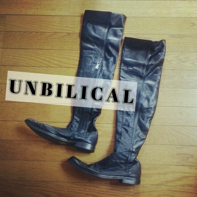 UNBILICAL(アンビリカル)のレザーニーハイブーツ レディースの靴/シューズ(ブーツ)の商品写真