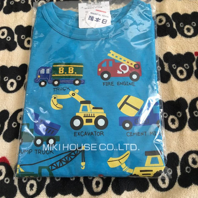 mikihouse(ミキハウス)の新品♡ブラックベア 半袖Ｔシャツ ミキハウス 130 日本製 キッズ/ベビー/マタニティのキッズ服男の子用(90cm~)(その他)の商品写真