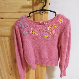 花刺繍ニット(ニット/セーター)