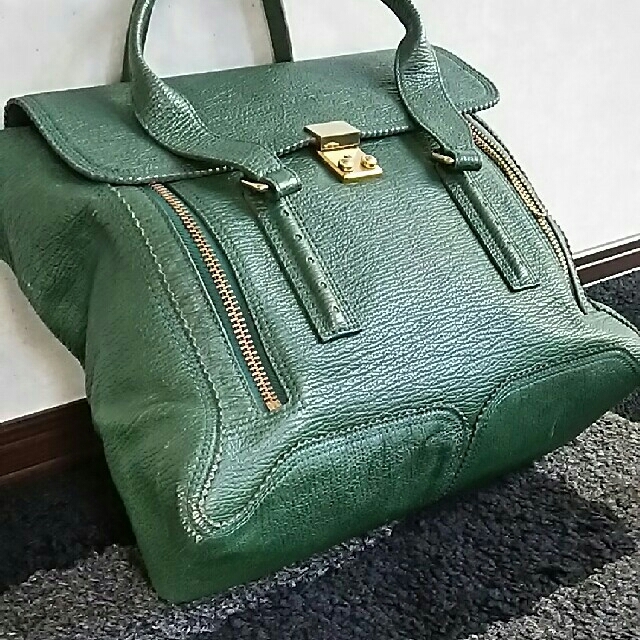 ☆im5917様 3.1Philip Lim フィリップリムサッチェルグリーン - 3