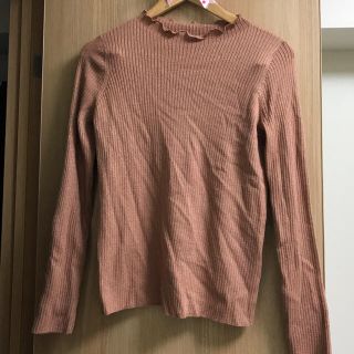 ユニクロ(UNIQLO)のUNIQLO  シャイニーリブフリルネックセーター(ニット/セーター)