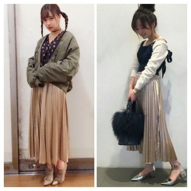 deicy(デイシー)のnanase88さま専用☆ DEICY　村瀬紗英さん着💖ベロアプリーツスカート レディースのスカート(ロングスカート)の商品写真