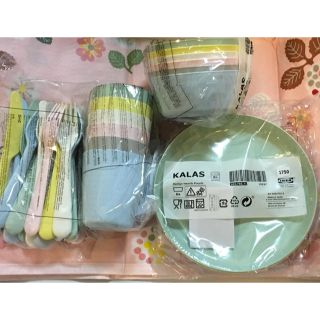 イケア(IKEA)の【新品】お得！イケア IKEA KALAS 36ピース + 花柄レジャーシート(食器)