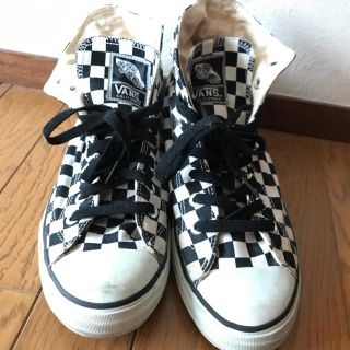 ヴァンズ(VANS)のVANS モノトーンチェック ハイカット 27cm(スニーカー)