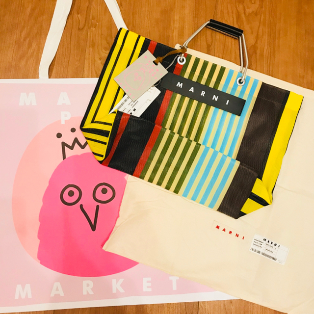 【限定】MARNI FLOWER CAFE マルニストライプバッグレディース