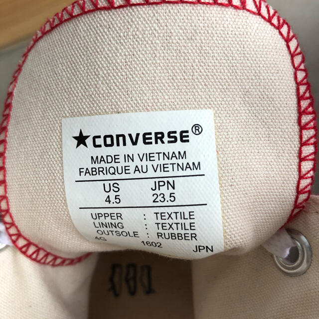 CONVERSE(コンバース)のCONVERSE コンバース オールスター ハイ 赤 23.5cm レディースの靴/シューズ(スニーカー)の商品写真