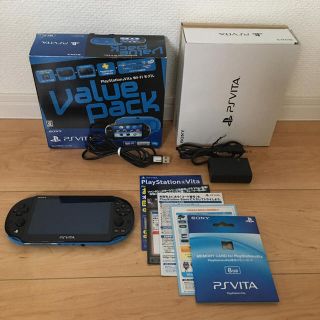 プレイステーションヴィータ(PlayStation Vita)のPSVITA ValuePack ＋ ps4コントローラー(家庭用ゲーム機本体)