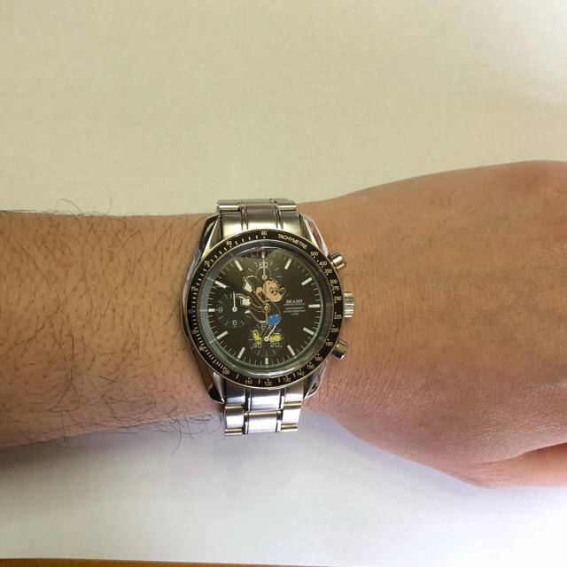 BEAMS(ビームス)のオーバーザストライプス×ビームス×ミッキー　クロノグラフ腕時計 メンズの時計(腕時計(アナログ))の商品写真