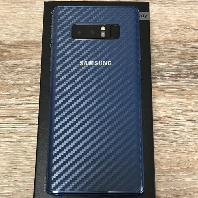 SAMSUNG(サムスン)の美品！Galaxy NOTE8 ブルー 128GB SIMフリー スマホ/家電/カメラのスマートフォン/携帯電話(スマートフォン本体)の商品写真