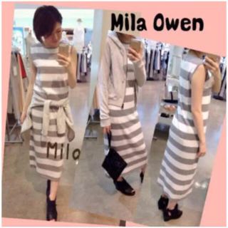 ミラオーウェン(Mila Owen)の新品Mila Owen★ボーダーマキシワンピース(ロングワンピース/マキシワンピース)