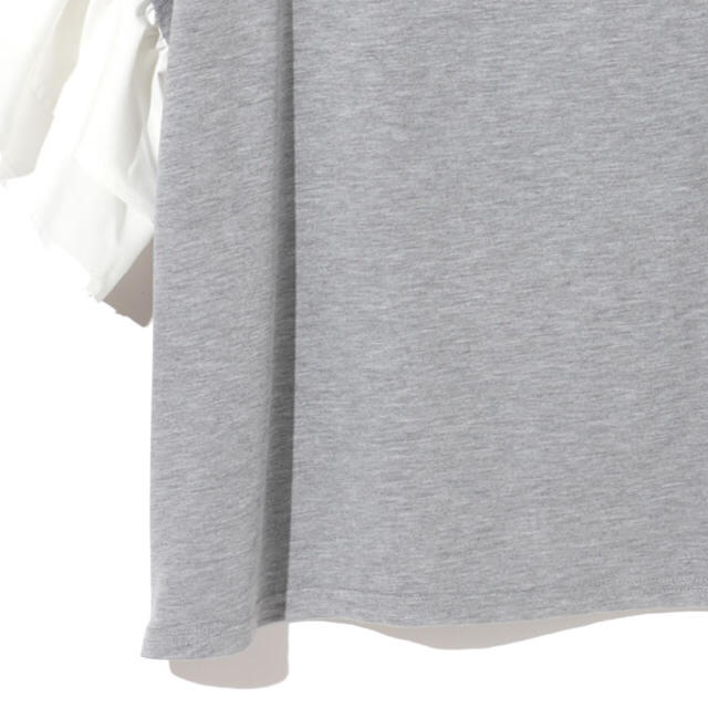 GRL(グレイル)の異素材フリルスリーブカットトップス レディースのトップス(Tシャツ(半袖/袖なし))の商品写真