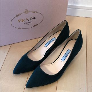 プラダ(PRADA)の新品❤️ PRADA スエードパンプス 35.5(ハイヒール/パンプス)