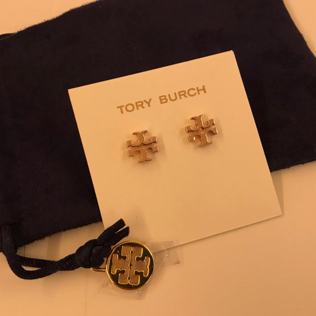 トリーバーチ ロゴピアス ピンクゴールド 在庫新品 新生活 即発 の通販