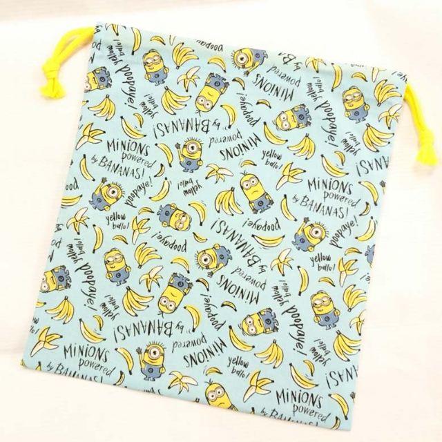 USJ(ユニバーサルスタジオジャパン)の巾着Mサイズ ミニオンズ(H) キッズ/ベビー/マタニティのこども用バッグ(ランチボックス巾着)の商品写真