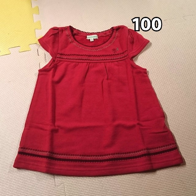 3can4on(サンカンシオン)の３can４on 新品 チュニック 100 キッズ/ベビー/マタニティのキッズ服女の子用(90cm~)(Tシャツ/カットソー)の商品写真