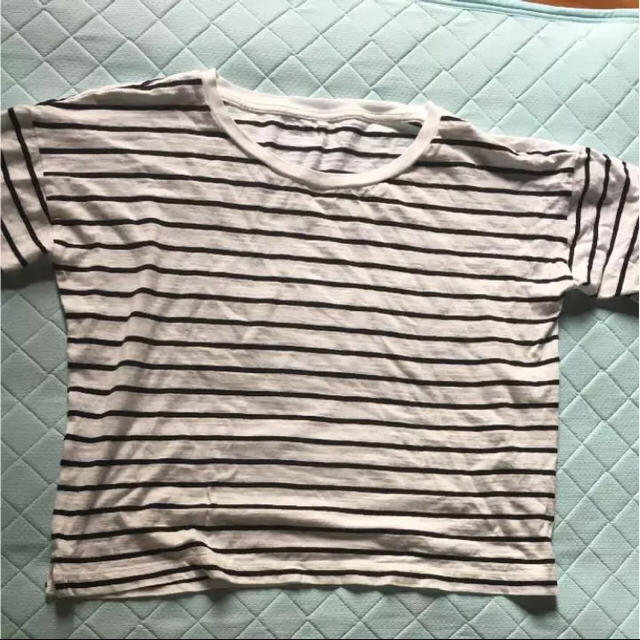 MUJI (無印良品)(ムジルシリョウヒン)の美品 無印良品 ボーダーTシャツ レディースのトップス(Tシャツ(半袖/袖なし))の商品写真