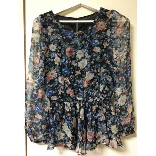 ムルーア(MURUA)のMURUA 花柄シフォンチュニック(チュニック)