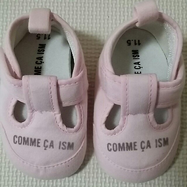 COMME CA ISM(コムサイズム)の★未使用★コムサイズム　ファーストシューズ　11.5㎝　ピンク キッズ/ベビー/マタニティのベビー靴/シューズ(~14cm)(その他)の商品写真