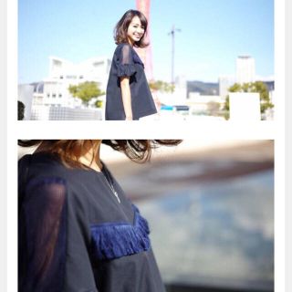 チェスティ(Chesty)のU♡様専用☆akiki fringe balloon tops➕blouson(シャツ/ブラウス(半袖/袖なし))