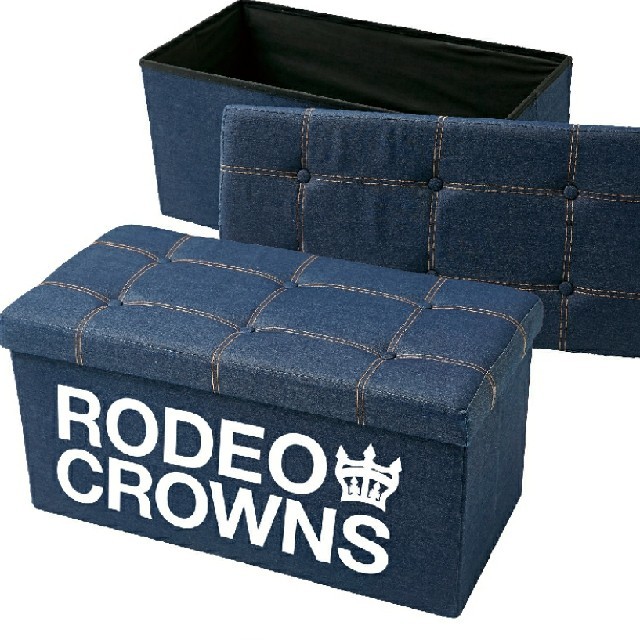 RODEO CROWNS WIDE BOWL(ロデオクラウンズワイドボウル)のRCWBラゾーナ川崎プラザ店 新装開店 記念ノベルティ デニムビッグボックス インテリア/住まい/日用品の収納家具(リビング収納)の商品写真