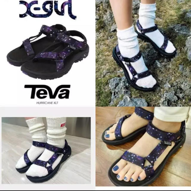 X-girl(エックスガール)のX-girl TEVA ユニセックス レディースの靴/シューズ(サンダル)の商品写真