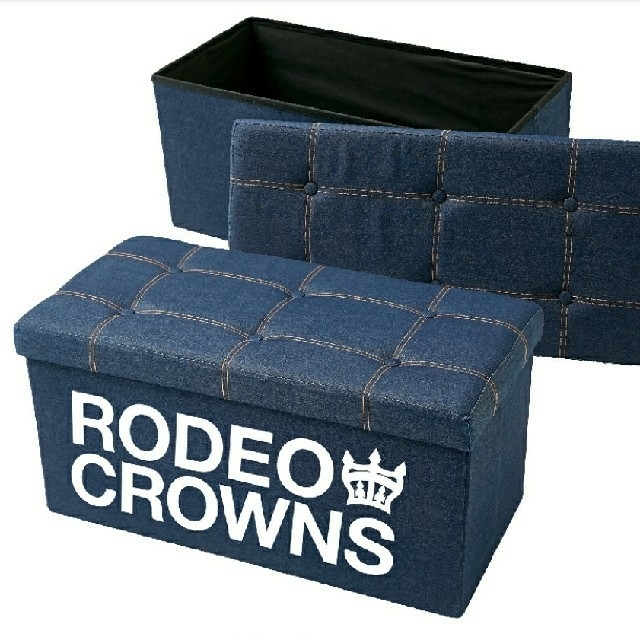 RODEO CROWNS WIDE BOWL(ロデオクラウンズワイドボウル)のお取り置き RCWBラゾーナ川崎プラザ新装開店記念デニムビッグボックス 送料込み インテリア/住まい/日用品の収納家具(リビング収納)の商品写真