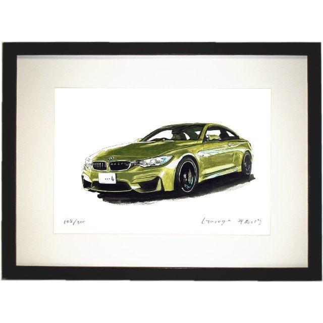 GC-235 BMW M4クーペ限定版画 直筆サイン有 額装済●作家 平右ヱ門 エンタメ/ホビーの美術品/アンティーク(版画)の商品写真