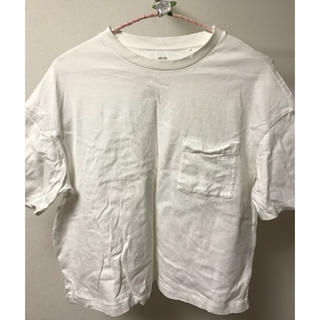 ユニクロ(UNIQLO)のクロップドクルーネックTシャツ♡(Tシャツ(半袖/袖なし))