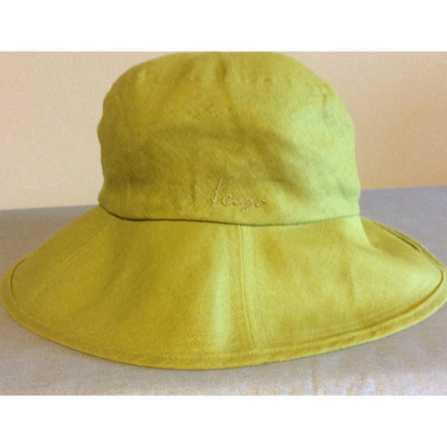 KENZO(ケンゾー)の未使用品 KENZO ケンゾー 麻 リネン  ハット クロシェ L グリーン系 レディースの帽子(ハット)の商品写真