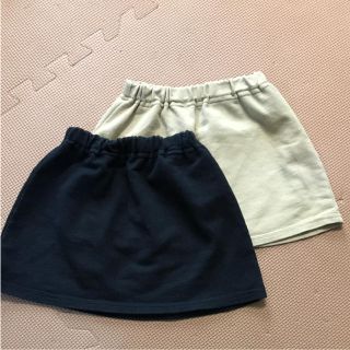 ムジルシリョウヒン(MUJI (無印良品))の無印 スカート ２枚セット 80サイズ(スカート)