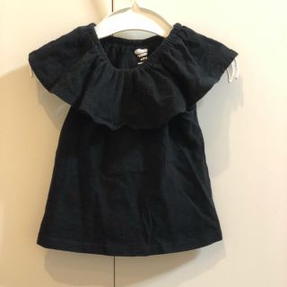 オールドネイビー(Old Navy)のトップス フリル ブラック 80(シャツ/カットソー)