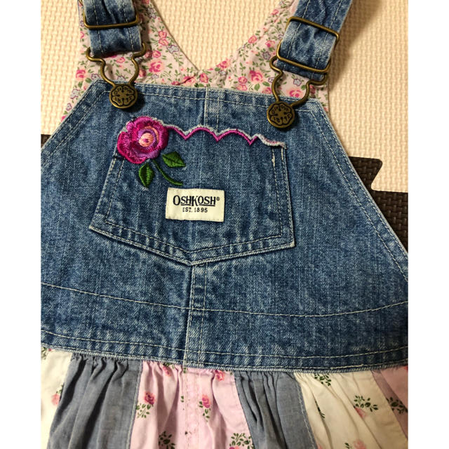 OshKosh(オシュコシュ)のオシュコシュのデニムワンピ キッズ/ベビー/マタニティのキッズ服女の子用(90cm~)(ワンピース)の商品写真