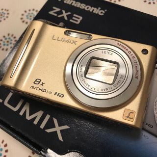 パナソニック(Panasonic)の【美品】Panasonic DMC-ZX3 LIMIX ゴールド(コンパクトデジタルカメラ)