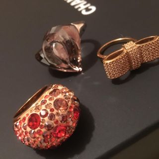 スワロフスキー(SWAROVSKI)のスワロフスキー リング キラキラ オレンジ(リング(指輪))