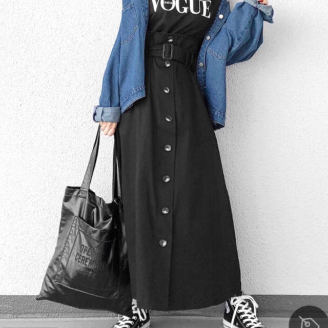 moussy(マウジー)のmoussy フロントボタンロングスカート 送料込み レディースのスカート(ロングスカート)の商品写真