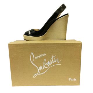 クリスチャンルブタン(Christian Louboutin)のルブタン ウエッジソール！値下げ❗️ 35 黒 オープントゥ サンダル パンプス(ハイヒール/パンプス)