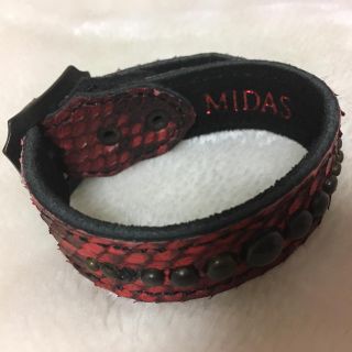 ミダス(MIDAS)の美品 MIDAS型押しベルトブレスレット(ブレスレット)