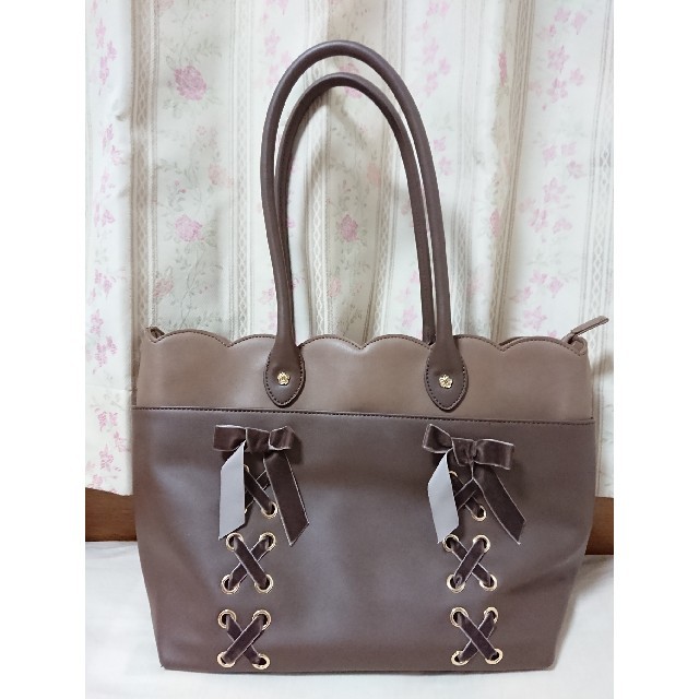 axes femme(アクシーズファム)のaxes femme レースアップA4ファーBAG レディースのバッグ(ハンドバッグ)の商品写真