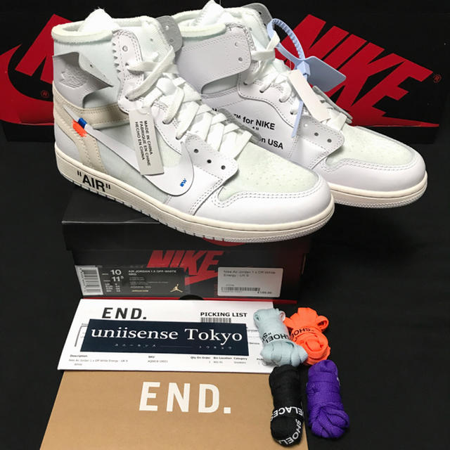 OFF-WHITE(オフホワイト)の限定正規新品 AIR JORDAN 1 x OFF-WHITE NRG US10 メンズの靴/シューズ(スニーカー)の商品写真