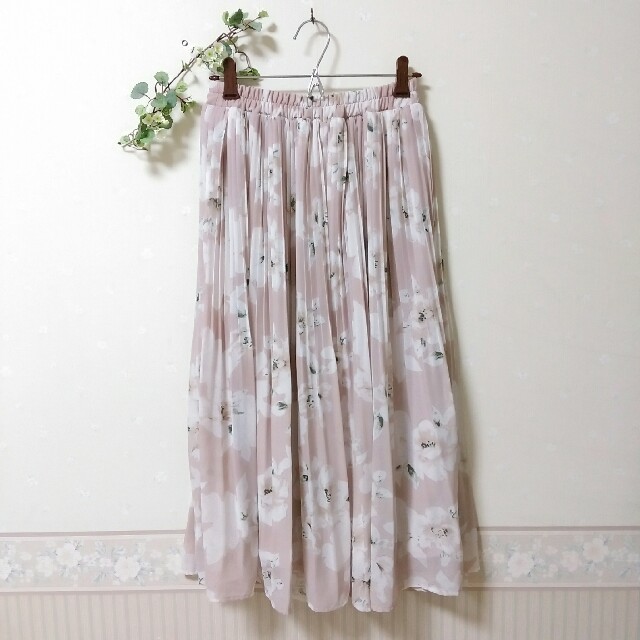 しまむら(シマムラ)のしまむら：花柄消しプリーツスカート レディースのスカート(ロングスカート)の商品写真