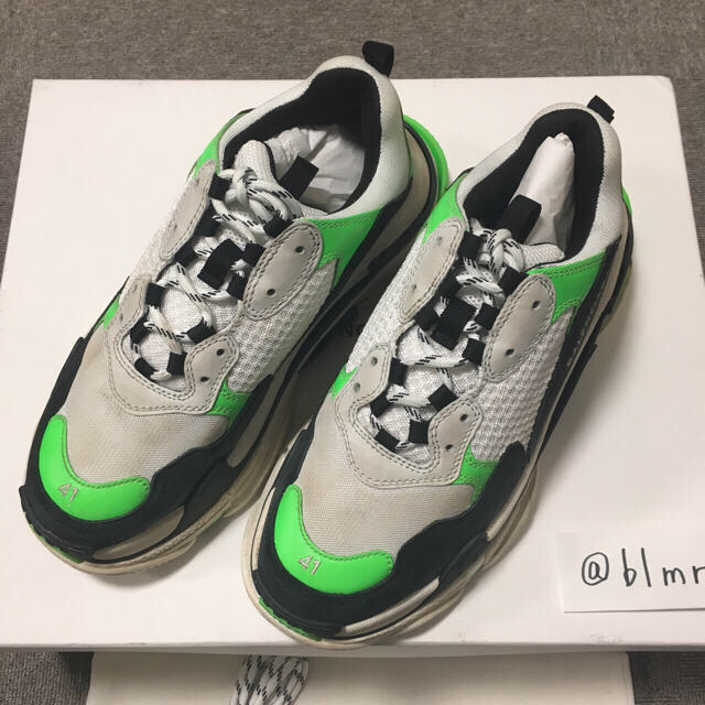 41 BALENCIAGA Triple S Mr Porter green | フリマアプリ ラクマ