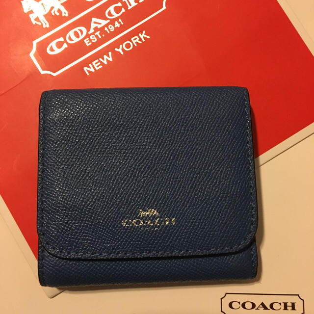 COACH(コーチ)のコーチ♡財布♡ネイビー♡ブルー♡三つ折り レディースのファッション小物(財布)の商品写真