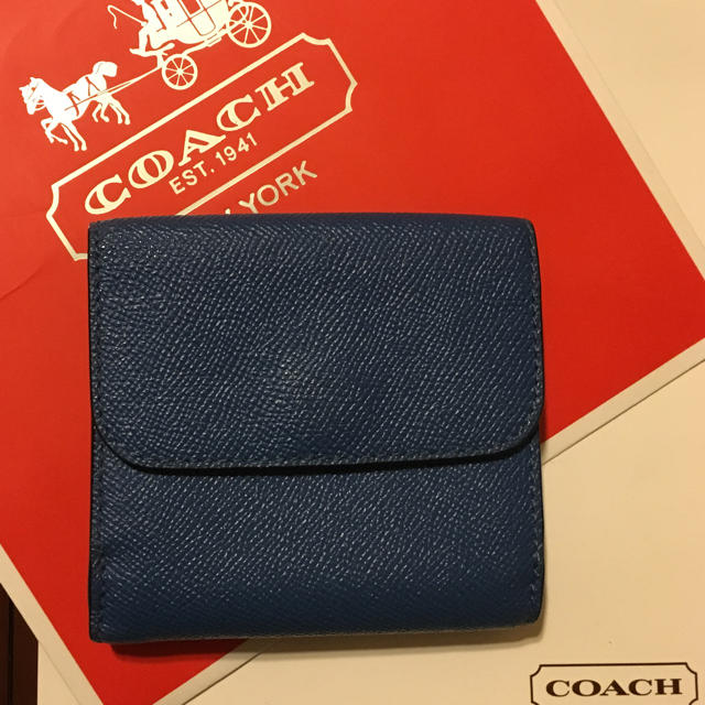 COACH(コーチ)のコーチ♡財布♡ネイビー♡ブルー♡三つ折り レディースのファッション小物(財布)の商品写真