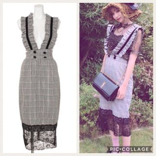 スワンキス(Swankiss)のswankiss♡doll check onepiece(ひざ丈ワンピース)