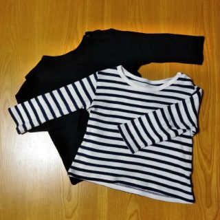 ユニクロ(UNIQLO)のクルーネック長袖Tシャツ２枚セット(Ｔシャツ)