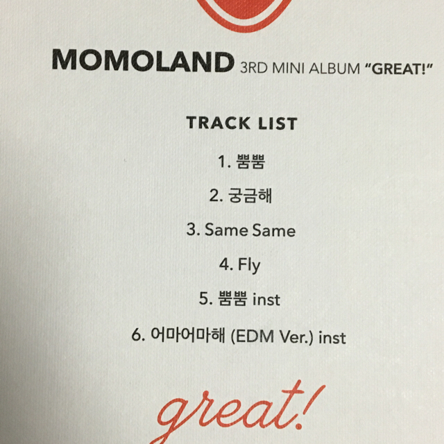 MOMOLAND 3rd mini album "GREAT" エンタメ/ホビーのCD(K-POP/アジア)の商品写真