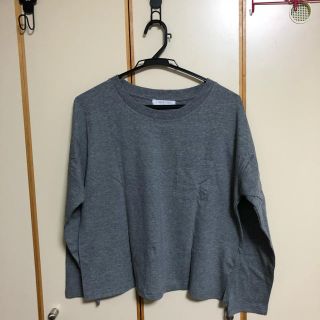 ローリーズファーム(LOWRYS FARM)の【LOWRYS FARM】未使用Lサイズ☆綿100%ロンT☆チャコールグレー(Tシャツ(長袖/七分))