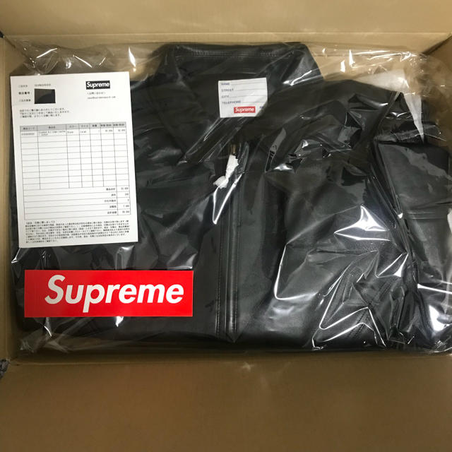 Supreme   supreme レザージャケット L 黒 の通販 by until