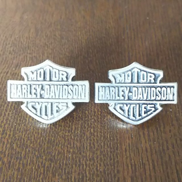 Harley Davidson(ハーレーダビッドソン)のハーレーダビッドソン  メタルプレート 2個 自動車/バイクのバイク(ステッカー)の商品写真